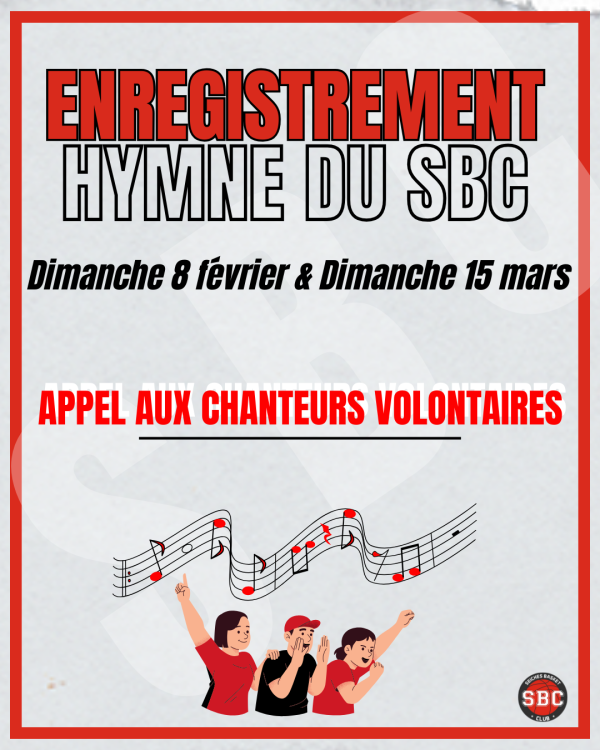 🎶ENREGISTREMENT DE L’HYMNE DU SBC 🎶